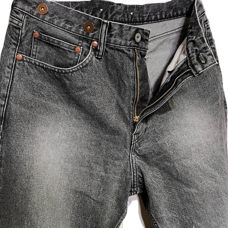 H.UNIT "14oz denim 5P real wash" (black) unisex
