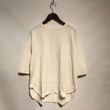 SlowHands”hemp cotton crew neck tee"(natural) unisex