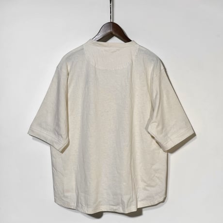 Slow Hands "hemp×cotton lantern sleeve henley"(natural)unisex