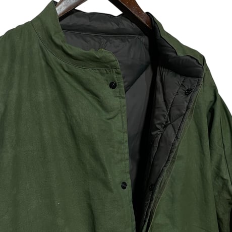 Slow Hands "recycle tent yeti down coat"(olive×olive)MA-unisex