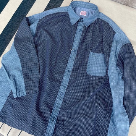 FUNSET OF ART “indigo dot maquignon shirts"(indigo)unisex