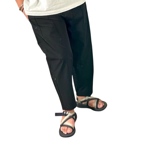 Slow Hands"nylon×polyester starch Morocco pants"(black)unisex