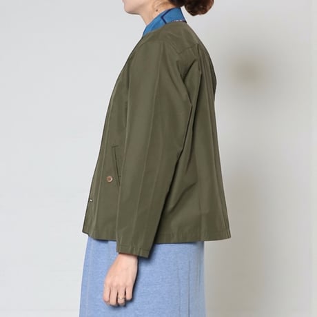 TigreBrocante"cotton nylon grosgrain flap cardigan"(khaki)unisex