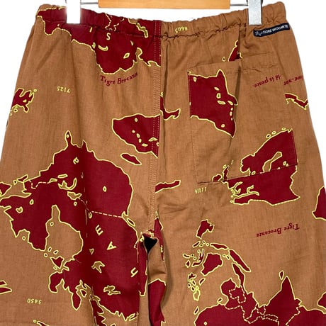 TigreBrocante"army map grosgrain tagosaku pants“(beige)unisex