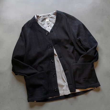 Slow Hands "dobby waffle festival jacket"(black)unisex