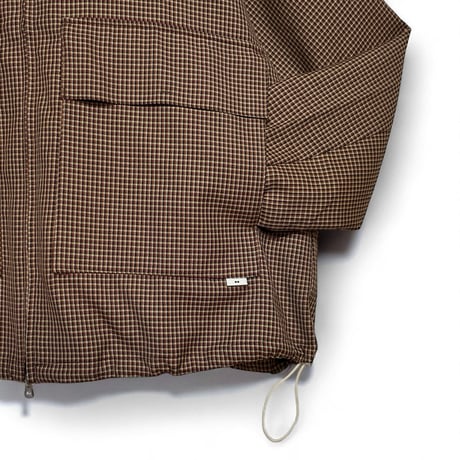 amne"NON MULESED CHECK"covered blouson(brown)unisex