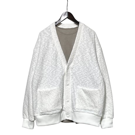Jackman"slub knit cardigan"(white) unisex