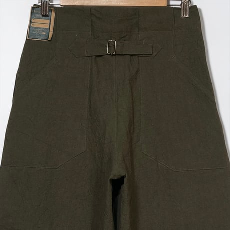ASEEDONCLOUD"linen×cotton Handwerker wide trousers" (khaki) unisex