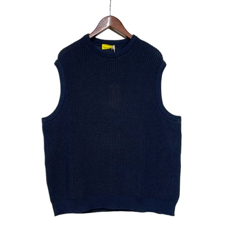 eyya"gima cotton box silhouette vest"(navy)unisex