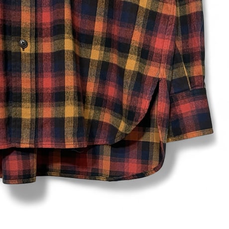 H.UNIT"Flannel check shirt"(red) unisex