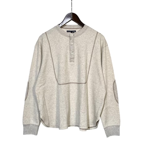 TigreBrocante"3seam honycomb waffle henleyneck L/S T"(oatmeal)unisex