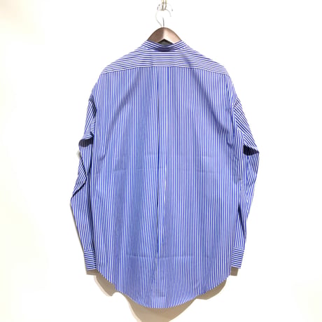 amne "stripe BC L/S shirts" (blue×white) unisex