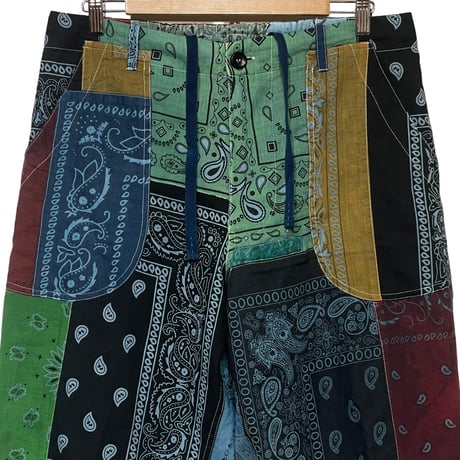 Slow Hands ”bandana patchwork army pants" (unisex)size-L