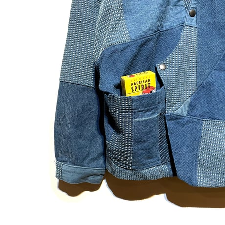 FUNSET OF ART “indigo patchwork wagase shirts"(indigo)unisex2
