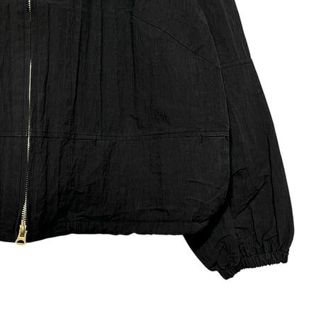 TigreBrocante"cotton nylon washer no collar jacket(black)women's