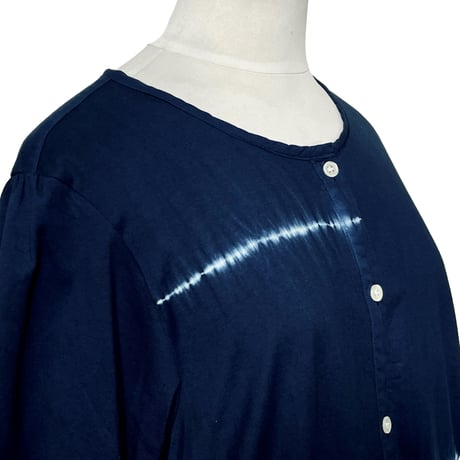TigreBrocante"random tie-dye ballon cardigan"(indigo)women's