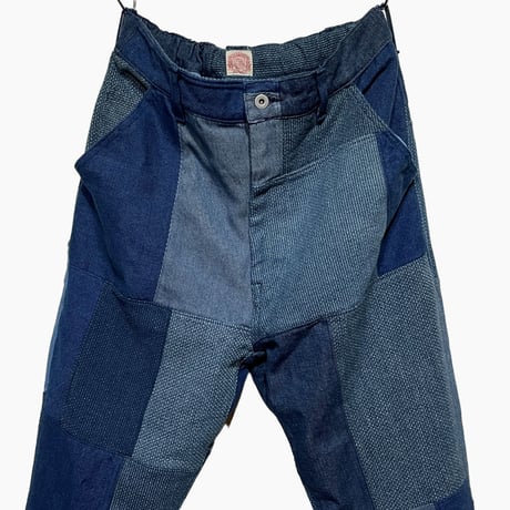 FUNSET OF ART "indigo patchwork karusan 5P pants"(indigo)unisex-M