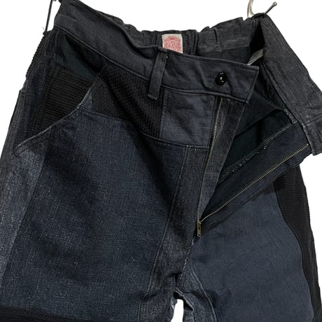 FUNSET OF ART "black patchwork karusan 5P pants"(black)unisex-M