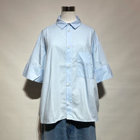 CAERULA "cotton broad trase shirts"(sax) women's
