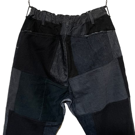 FUNSET OF ART "black patchwork karusan 5P pants"(black)unisex-L