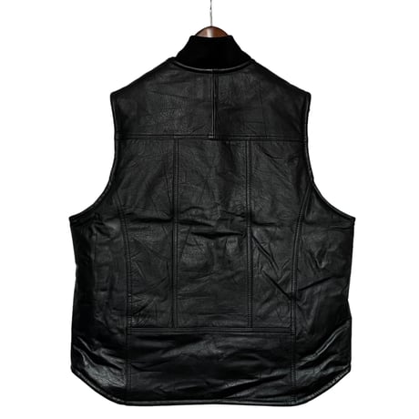 yoused"Remake rib collar down vest"(black)unisex