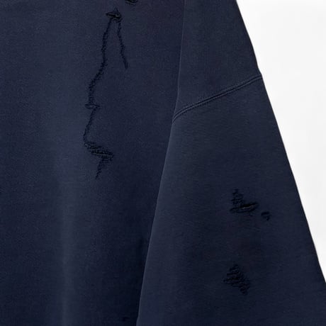 SUBTLE Re label "used damage sweat" (unisex) C
