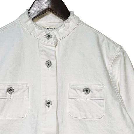 TigreBrocante"13.5oz denim cut off jean jacket"(white)women's