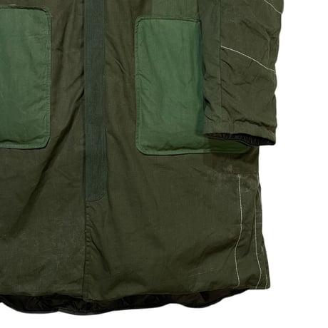 Slow Hands "recycle tent yeti down coat"(olive×olive)SC-unisex