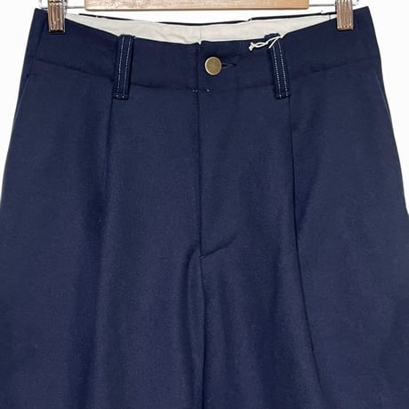 ”ASEEDONCLOUD"Handwerker melton denim HW wide trousers"(blue)unisex