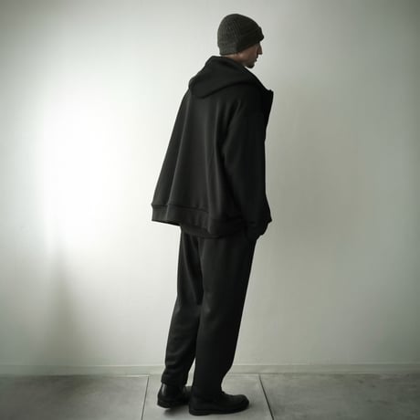 COLINA"CAPERTICA Premium Wool Fleece / Taperd Easy Pants"(OFF BLACK)unisex