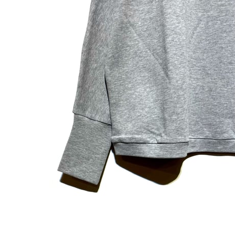 Linen ya"cotton dolman sleeve high neck"(gray)women's