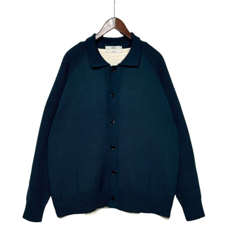 amne "FINE MERINO"polo knit (marine)unisex