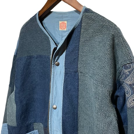 FUNSET OF ART "indigo patchwork liner blouson"(indigo)unisex-L