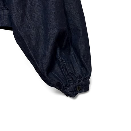 TigreBrocante"6oz denim stand gather blouse"(inidigo)women's