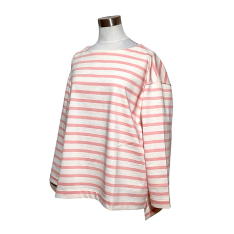 amne "BORDER"gride basque (natural×pink)unisex