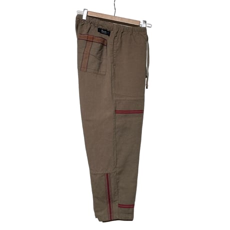 TigreBrocante"remake euro linen sheets mix tagosaku pants“(mocha)unisex(S)