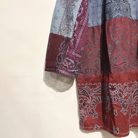 Slow Hands "bandana patch work coat"(ice gray asst)unisex-(S)