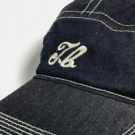 TigreBrocante"10.5oz flat denim& cotton nylon rip running hat (unisex)