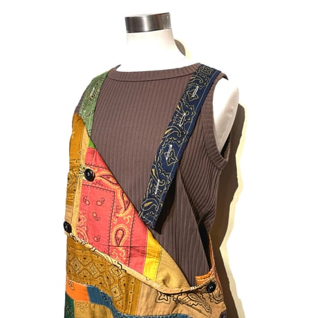 Slow Hands ”bandana patchwork overalls" unisex