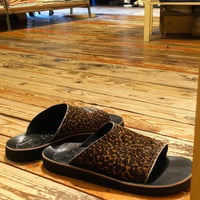 SANDALMAN "slider" (cow hair&chrome excel leather) men's