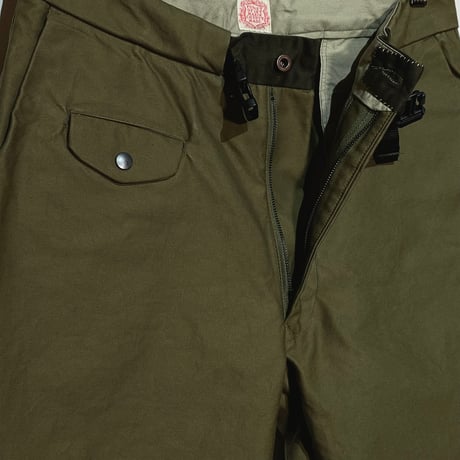 FUNSET OF ART “cotton backsatin wall climbing pants"(olive)unisex