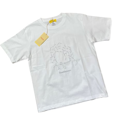 eyya"Beethoven Embroidery S/S Tee"(white)unisex