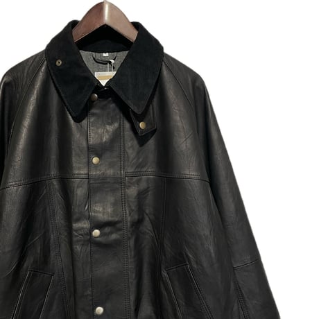 yoused"all leather drivers jacket"(black)unisex