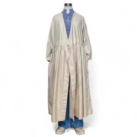 TigreBrocante "airy flannel belt gather one -piece"(natural)