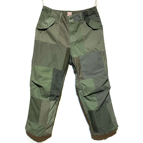 FUNSET OF ART “military patchwork field コロマ pants"(olive)unisex-L
