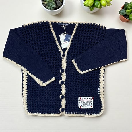 TigreBrocante"net work cardigan"(navy)unisex
