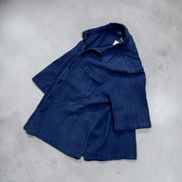 Slow Hands "dobby waffle venice half sleeve shirts"(indigo)unisex