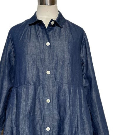 TigreBrocante"cotton linen typewriter angle one-piece"(indigo)women's