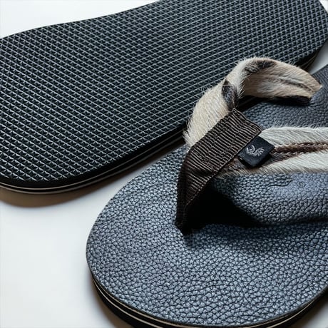 Jawandi "cow hair×cow leather beach sandals" (unisex)
