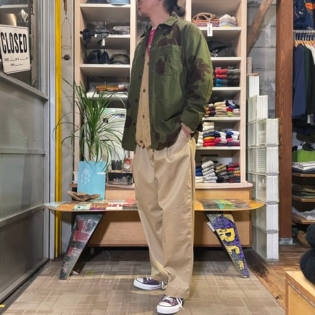 TigreBrocante"zimbabwe cotton TB ameba camo coverall"(khaki)unisex